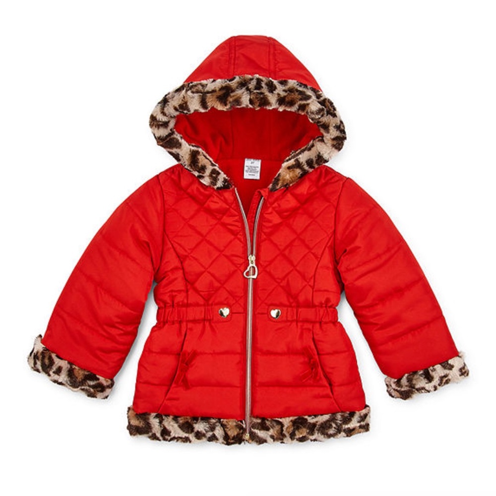 Toddler Girls Hooded Heavyweight Puffer jacket 2T
